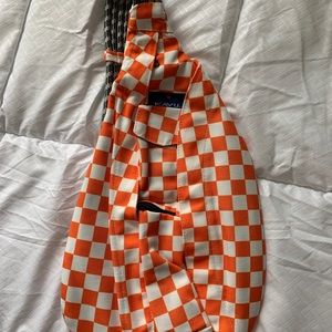 Kavu Sling Bag -TN Orange and White Checkerboard